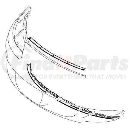 MB934091 by CHRYSLER - PLATE. Front Bumper. Diagram 5