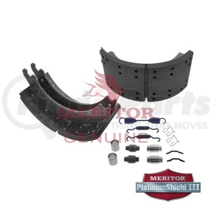 KSR4034707QPM by MERITOR - Meritor Genuine New Drum Brake Shoe and Lining Kit - Lined