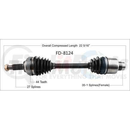 FD-8124 by SURTRAK AXLE - SURTRAK AXLE FD-8124 Axle