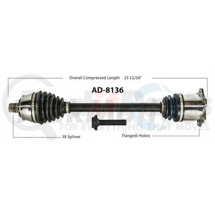 AD-8136 by SURTRAK AXLE - SURTRAK AXLE AD-8136 Axle