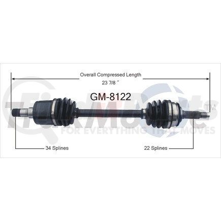 GM-8122 by SURTRAK AXLE - SURTRAK AXLE GM-8122 Axle