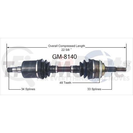 GM-8140 by SURTRAK AXLE - SURTRAK AXLE GM-8140 Axle