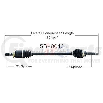 SB-8043 by SURTRAK AXLE - SURTRAK AXLE SB-8043 Axle