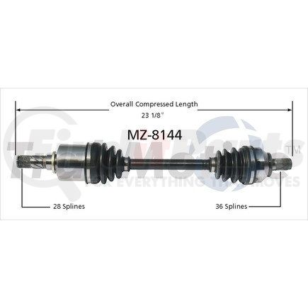 MZ-8144 by SURTRAK AXLE - SURTRAK AXLE MZ-8144 Axle