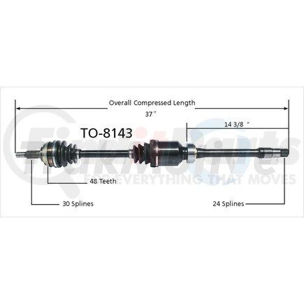 TO-8143 by SURTRAK AXLE - SURTRAK AXLE TO-8143 Axle