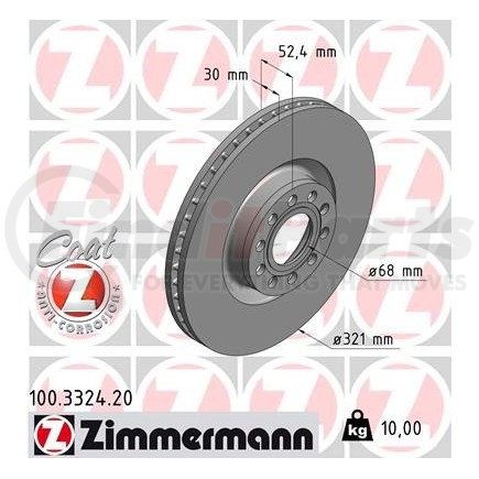 100332420 by ZIMMERMANN - Disc Brake Rotor