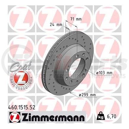 460151552 by ZIMMERMANN - Disc Brake Rotor