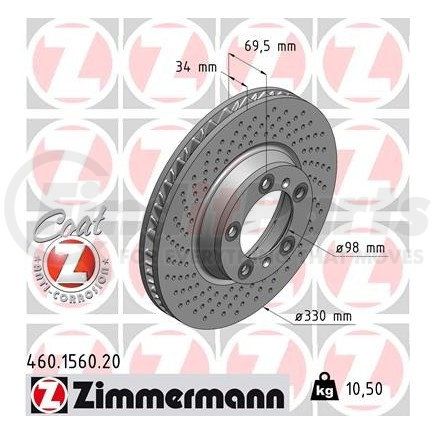 460156020 by ZIMMERMANN - Disc Brake Rotor