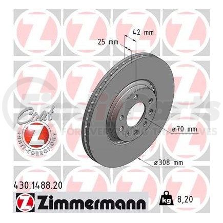 430148820 by ZIMMERMANN - Disc Brake Rotor