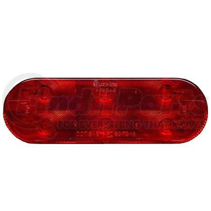 60602R by TRUCK-LITE - 60 Series, LED, Red, Oval, 6 Diode, Stop/Turn/Tail, Grommet Mount, Heated