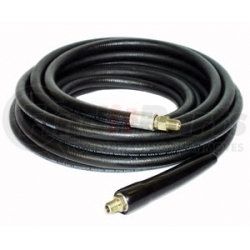 98388075 by APACHE - 3/8" ID X 25' Black Rubber Pressure Washer Hose Coupled MPT x MPT Swivel