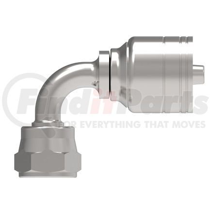 04Z74P by WEATHERHEAD - Eaton Weatherhead Z Series Crimp Hose Fittings BSPP 60 Cone Female 90 Elbow