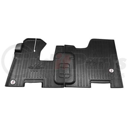 105037 by MINIMIZER - Floor Mats - Black, 2 Piece, Manual Transmission, Front Row, For Peterbilt