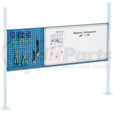 319176BL by GLOBAL INDUSTRIAL - Global Industrial&#153; Panel Kit for 60"W Workbench 18"W Pegboard & 36"W Whiteboard, Mount Rail BL