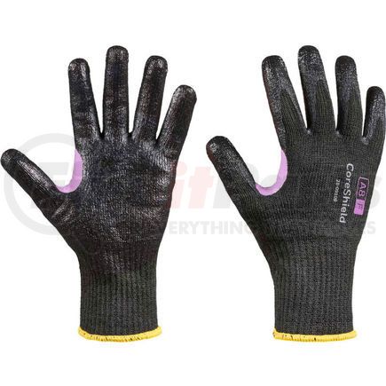 28-0910B/9L by NORTH SAFETY - CoreShield&#174; 28-0910B/9L Cut Resistant Gloves, Smooth Nitrile Coating, A8/F, Size 9