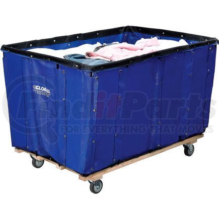 241982BL by GLOBAL INDUSTRIAL - Global Industrial&#153; Basket Bulk Truck, Vinyl, 8 Bushel Capacity, Blue