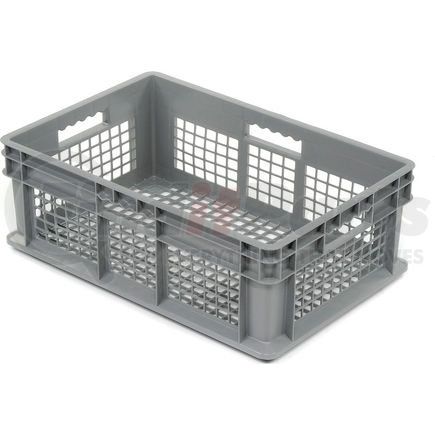 37608GREYGBL by AKRO MILS - Global Industrial&#153; Mesh Straight Wall Container, 23-3/4"Lx15-3/4"Wx8-1/4"H, Gray