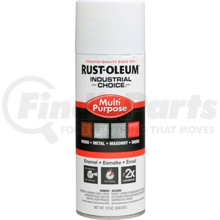 1692830 by RUST-OLEUM - Rust-Oleum Industrial 1600 System General Purpose Enamel Aerosol, Glossy White, 12 oz. - 1692830