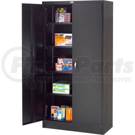 DCR-2KBLACK by GLOBAL INDUSTRIAL - Global Industrial&#153; Steel Storage Cabinet, Recessed Handle, 36"Wx18"Dx72"H, Black, Unassembled