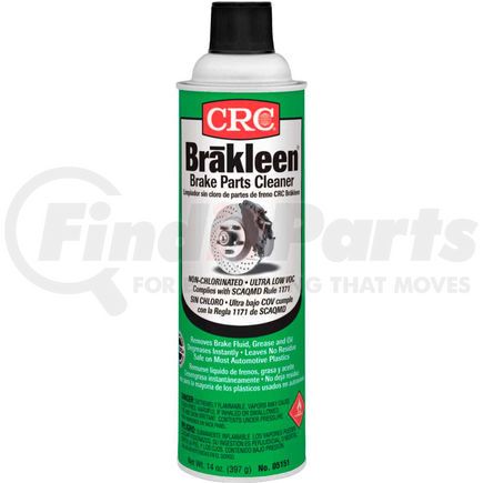 05151 by CRC IND - CRC Brakleen Non-Chlorinated Brake Parts Cleaners-14 oz Aerosol Can - Very Low VOC - 05151