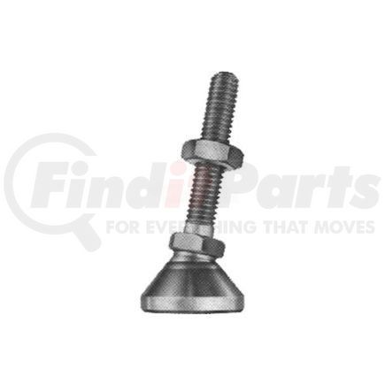 5T2LIT by JW WINCO - Leveling Mount, 5/16-18 x 2" Thread Length , 1.25" Base Dia, 2.88"H, 2300 Lbs. Load Cap - USA