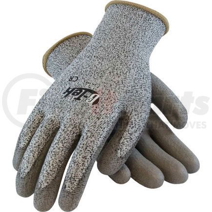 16-530/S by PIP INDUSTRIES - PIP G-Tek&#174; CR Polyurethane Salt & Pepper Grip Gloves with HPPE Liner, Gray, S, 1 DZ