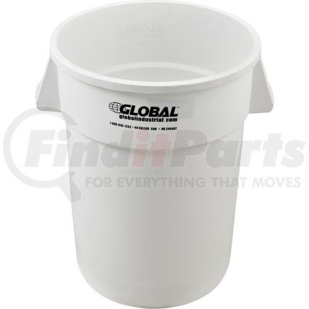 XDW-44WH by GLOBAL INDUSTRIAL - Global Industrial&#153; Plastic Trash Can - 44 Gallon White