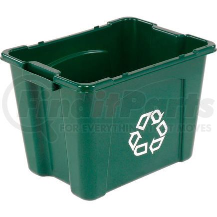 FG571473GRN by RUBBERMAID - Rubbermaid&#174; Recycling Bin, 14 Gallon, Green