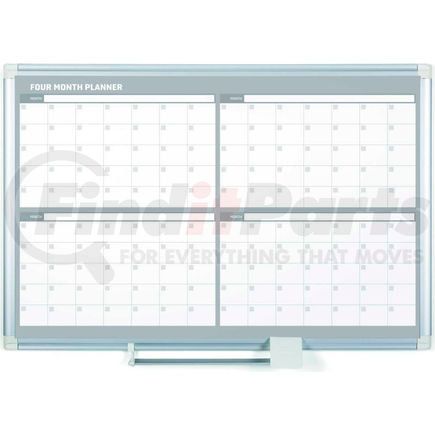 GA05105830 by BI-SILQUE VISUAL COMMUNICATION PRODUCT, INC. - MasterVision Magnetic Steel Dry-Erase Four Month Planner, 36" X 48", Aluminum Frame