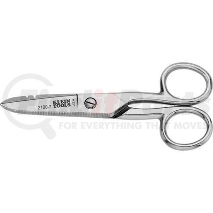 2100-7 by KLEIN TOOLS - Klein Tools&#174; Electrician's Scissors, Nickel Plated 2100-7