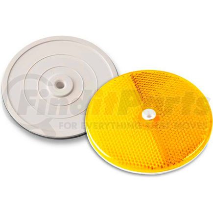 102222 by TAPCO - 102222 3-1/4" Amber Centermount Reflector, Plastic Backplate, RT-90A