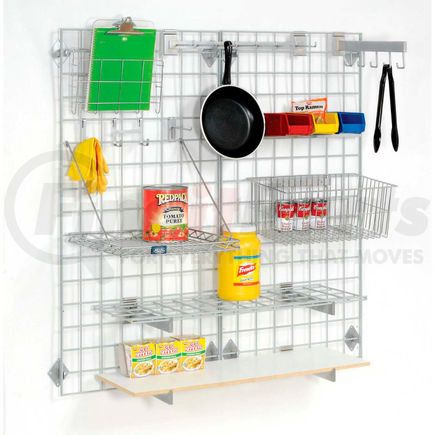 WG3660G by GLOBAL INDUSTRIAL - Global Industrial&#8482; Wire Grid Panel With Wall Mount Hook - Gray Epoxy - 60"W x 36"D