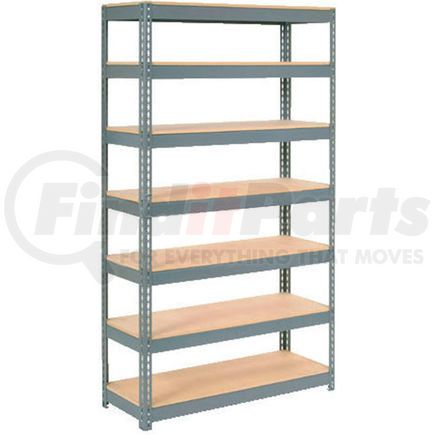 255518 by GLOBAL INDUSTRIAL - Global Industrial&#153; Extra Heavy Duty Shelving 48"W x 18"D x 84"H With 7 Shelves, Wood Deck, Gry