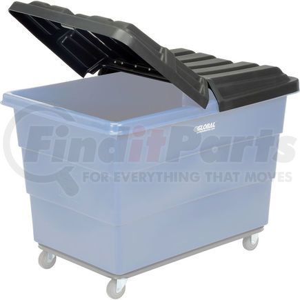 BLK20LID by GLOBAL INDUSTRIAL - Plastic Hinged Black Lid for 20 bushel truck