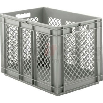 EF6421.GY1 by SCHAEFFER MATERIAL - SSI Schaefer Euro-Fix Solid Base/Mesh Sides Container EF6421 - 24" x 16" x 17", Gray