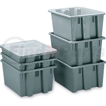 FG173000GRAY by RUBBERMAID - Rubbermaid Palletote Lid FG173000GRAY Fits Boxes FG173