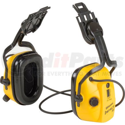 1010632 by NORTH SAFETY - Howard Leight&#8482; 1010632 Impact&#174; Hard Hat Mounted Ear Muffs, Yellow, NRR 21 dB