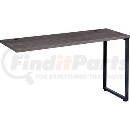 695607 by HIRSH INDUSTRIES INC - Interion&#174; Open Plan Standing Height Return Desk - 48"Wx24"Dx40"H - Charcoal Top w/Black Legs 