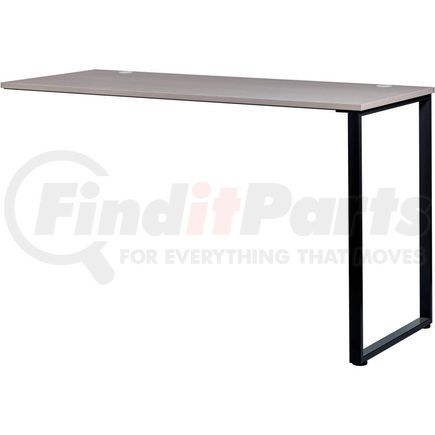 695624 by HIRSH INDUSTRIES INC - Interion&#174; Open Plan Standing Height Return Desk - 48"W x 24"D x 40"H - Gray Top w/Black Legs 