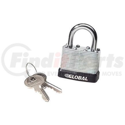 442899 by GLOBAL INDUSTRIAL - Global Industrial&#153; General Security Laminated Steel Padlock, Bumper, 2 Keys, Keyed Differently