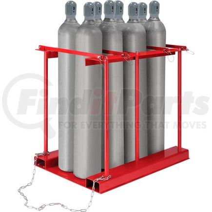 270219 by GLOBAL INDUSTRIAL - Global Industrial&#8482; Forkliftable Cylinder storage Caddy, Stationary For 8 Cylinders