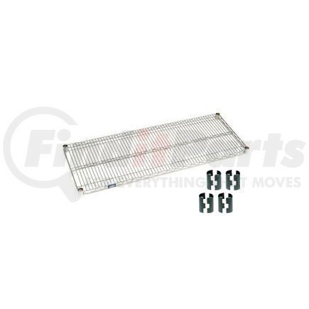 990165A by GLOBAL INDUSTRIAL - Nexelate&#174; Silver Epoxy Wire Shelf 60 x 18 with Clips