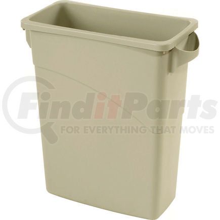 1971259 by RUBBERMAID - Rubbermaid&#174; Slim Jim&#174; 1971259 Recycling Container, 16 Gallon - Beige