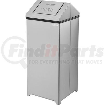 EK98045H-SS by GLOBAL INDUSTRIAL - Global Industrial&#153; Stainless Steel Square Swing Top Trash Can, 24 Gallon