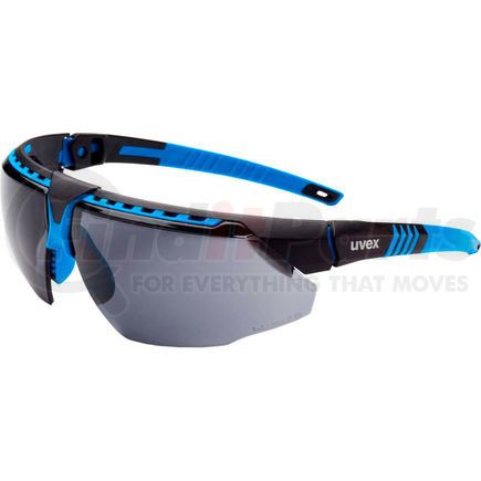 S2871HS by NORTH SAFETY - Uvex&#174; Avatar Hydroshield Glasses, Blue Frame, Gray Lens, Scratch-Resistant, Hard Coat, Anti-Fog