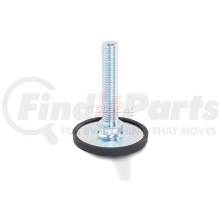 40-40-3/8X16-100-A1-SK by JW WINCO - Leveling Foot W/Plastic Cap, 3/8-16 x 3.93" Stud, 1.57" Base Dia, 4.41"H, 1800 Lbs. Cap, Steel