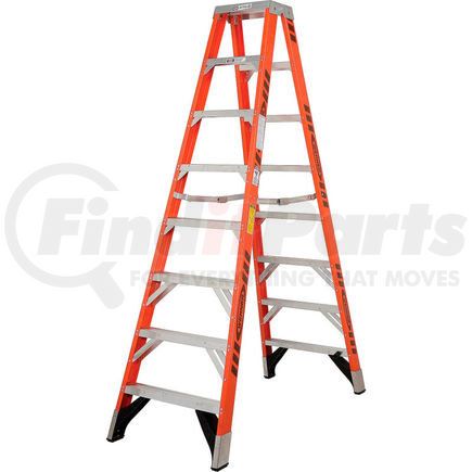 T7408 by WERNER - Werner 8' Dual Access Fiberglass Step Ladder 375 lb. Cap - T7408