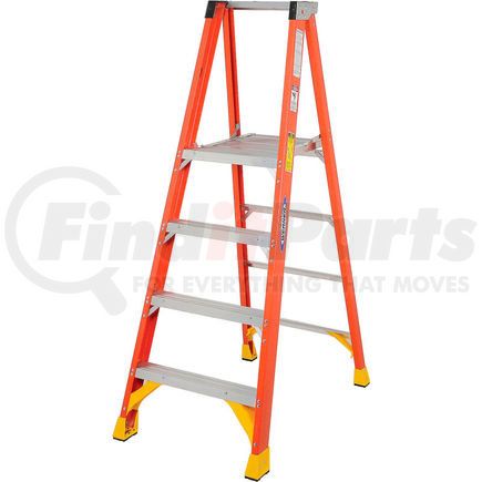 P6204 by WERNER - Werner 4' Fiberglass Platform Step Ladder 300 lb. Cap - P6204