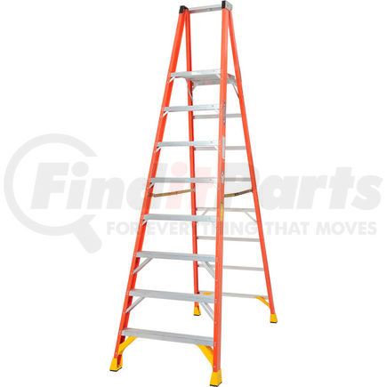 P6208 by WERNER - Werner 8' Fiberglass Platform Step Ladder 300 lb. Cap - P6208