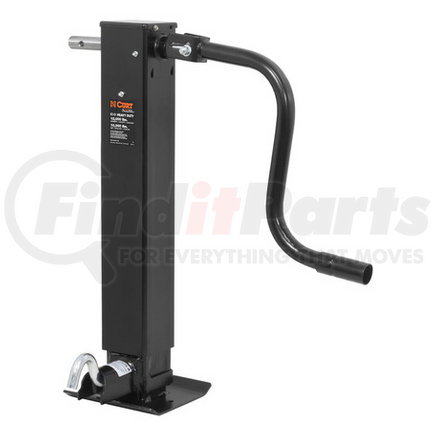 28512 by CURT MANUFACTURING, LLC. - HEAVY DUTY SQUARE JACK, 12000# SUPPORT CAPACITY, 10,000# LIFT CAPACITY, W / SPRING RETURN, HANDLE AND HANDLE CLIP, FRONT PIN